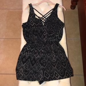 Black and Grey Romper